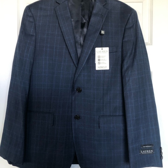 Boys NWT Ralph Lauren 18R Blue Stripe Blazer - Picture 3 of 7